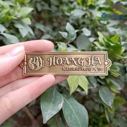 Logo Hoàng Hà từ tấm thép đột dập CNC và xi mạ đồng giả cổ Logo Hoàng Hà từ tấm thép đột dập CNC và xi mạ đồng giả cổ